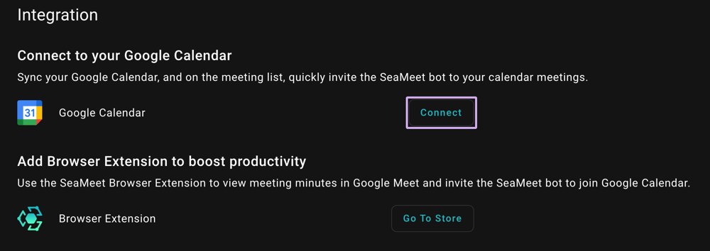 Configuración de integración