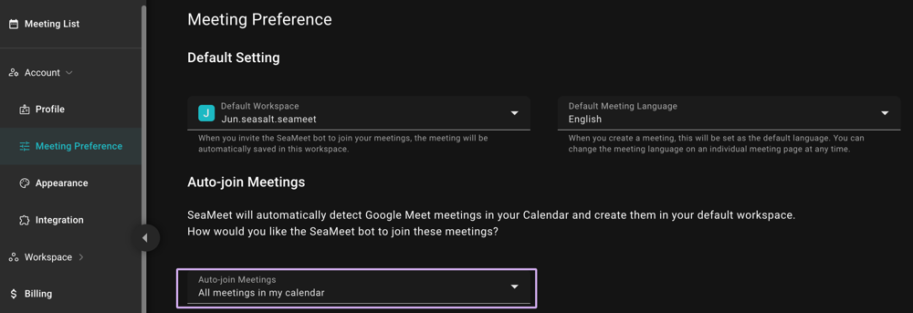 Unirse automáticamente a reuniones