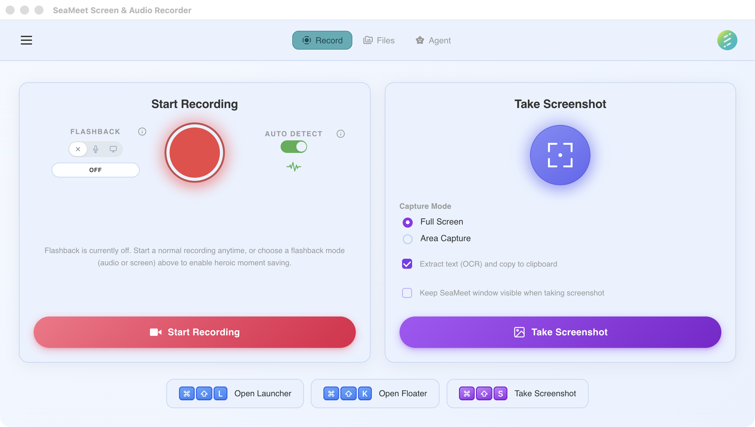 SeaMeet Desktop — all recordings stored locally on your machine