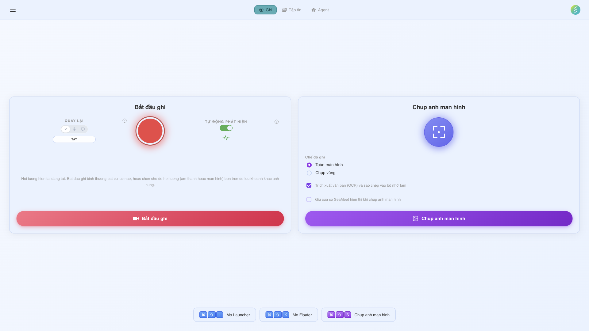 SeaMeet Desktop — all recordings stored locally on your machine