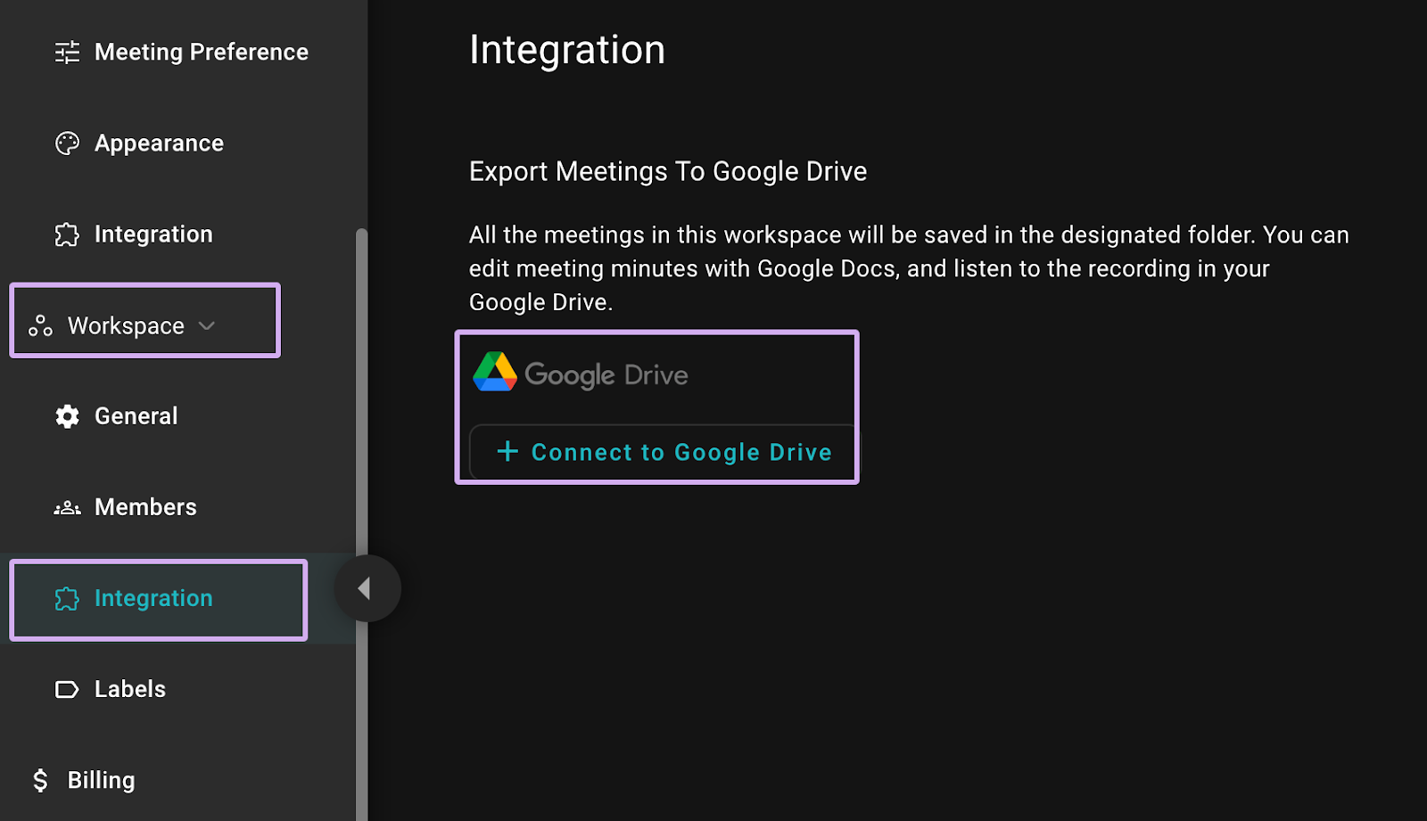 Google Drive verknüpft