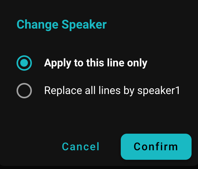 Cambiar Hablante Paso 3